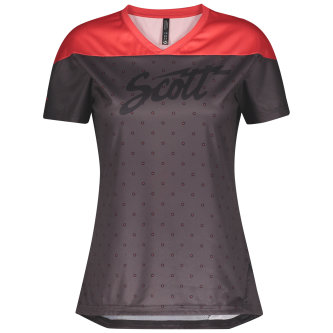 Scott Trail Flow Damen-Shirt s/sl dark grey/lollipop pink L